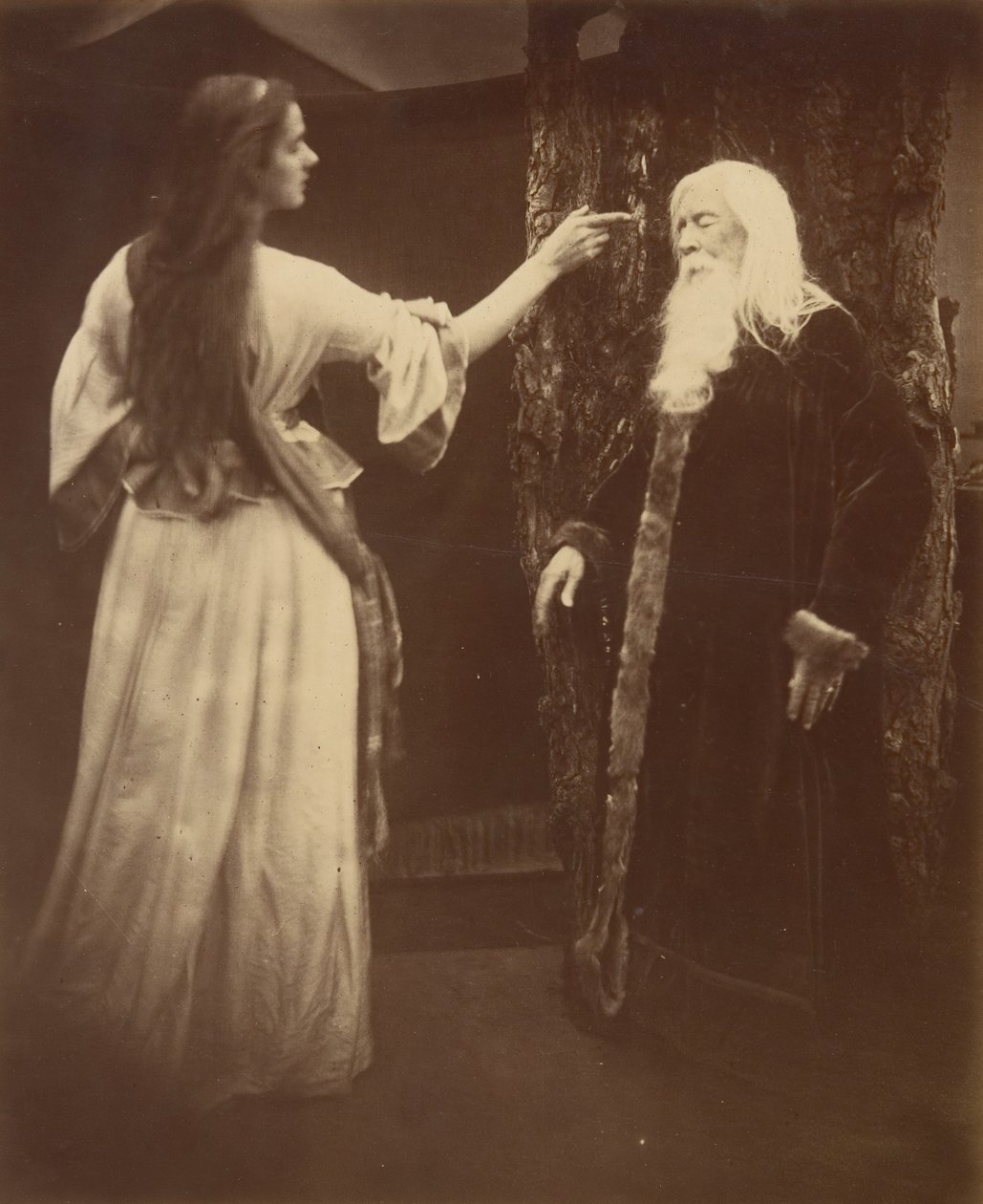 Vivien és Merlin, 1874. alkotó: Julia Margaret Cameron