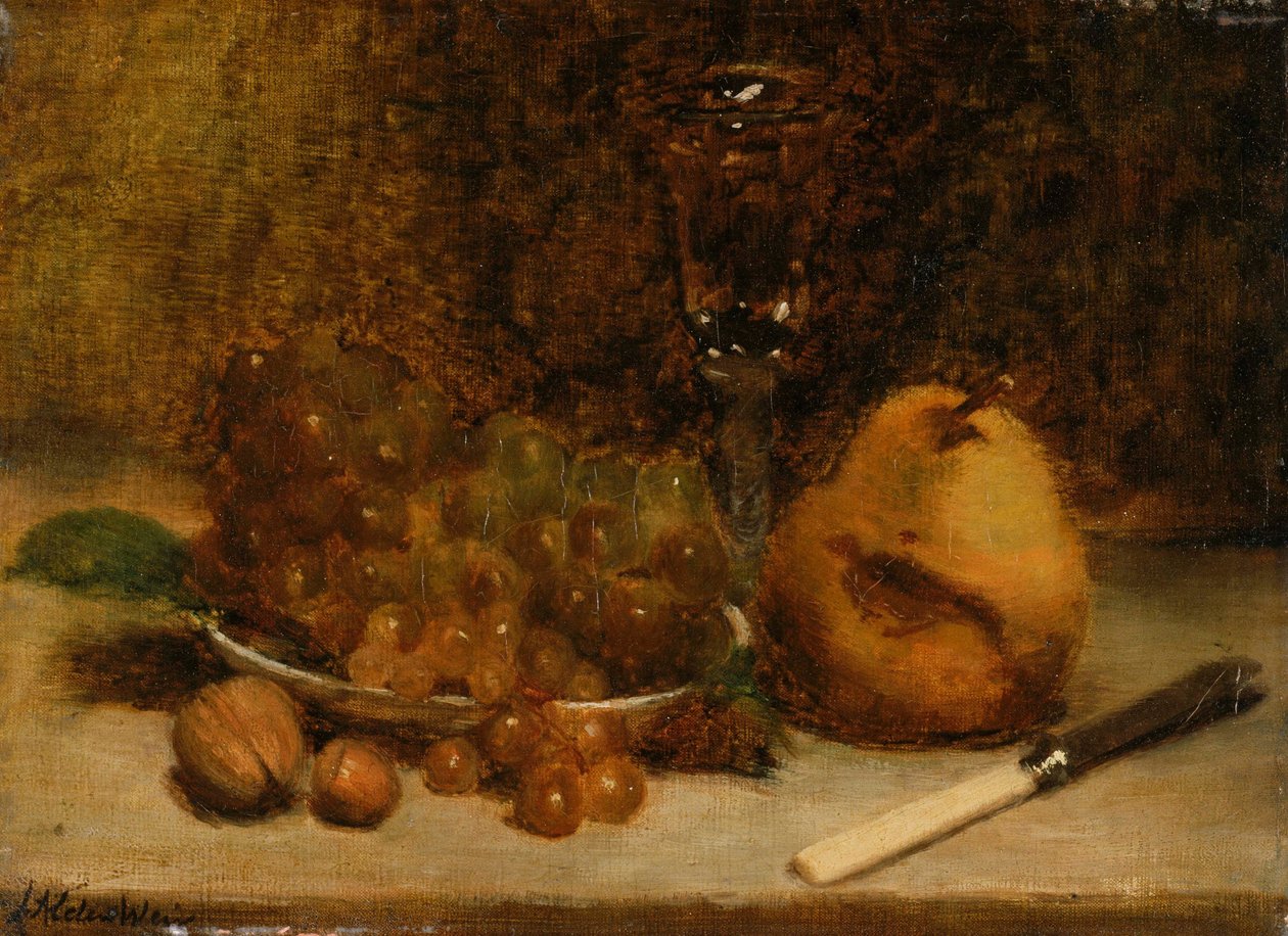 Szőlő, kés és üveg alkotó: Julian Alden Weir