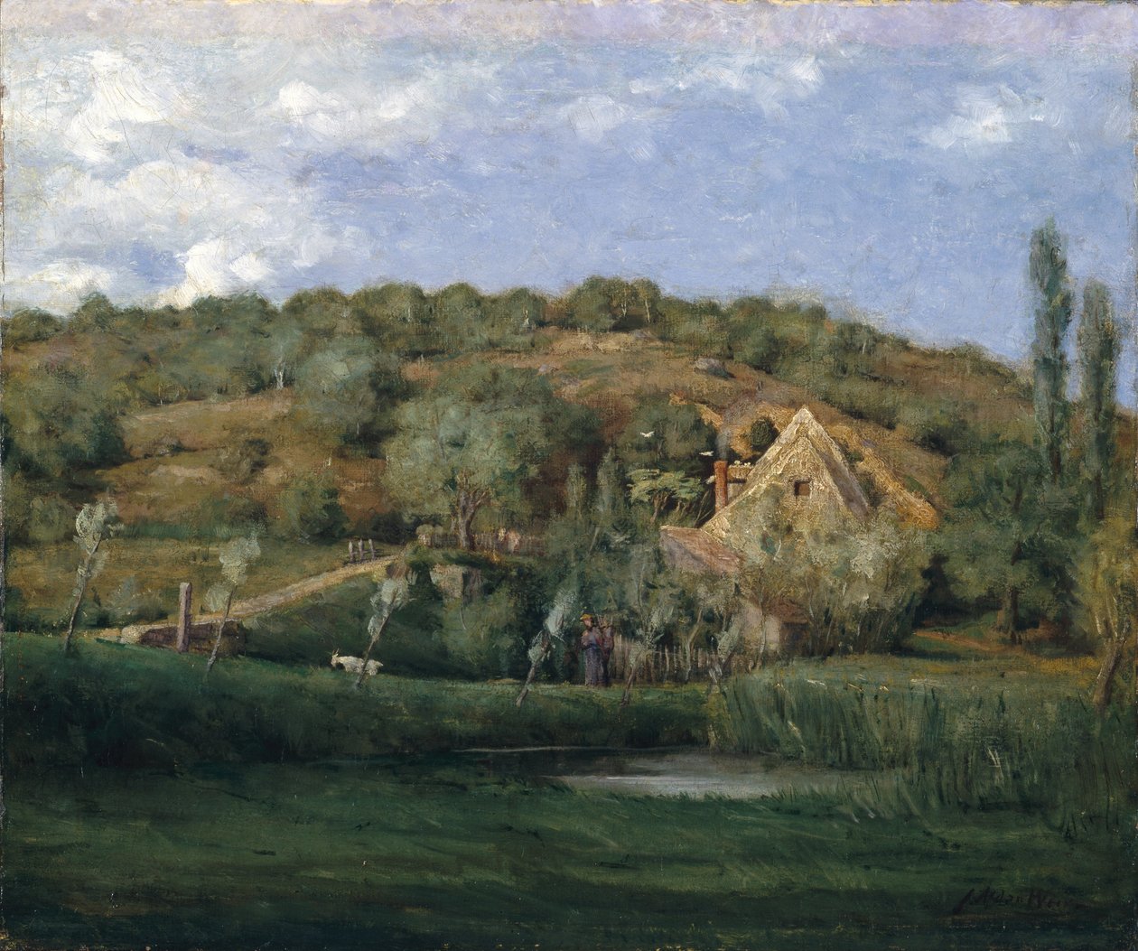 Egy francia tanya, 1878 alkotó: Julian Alden Weir