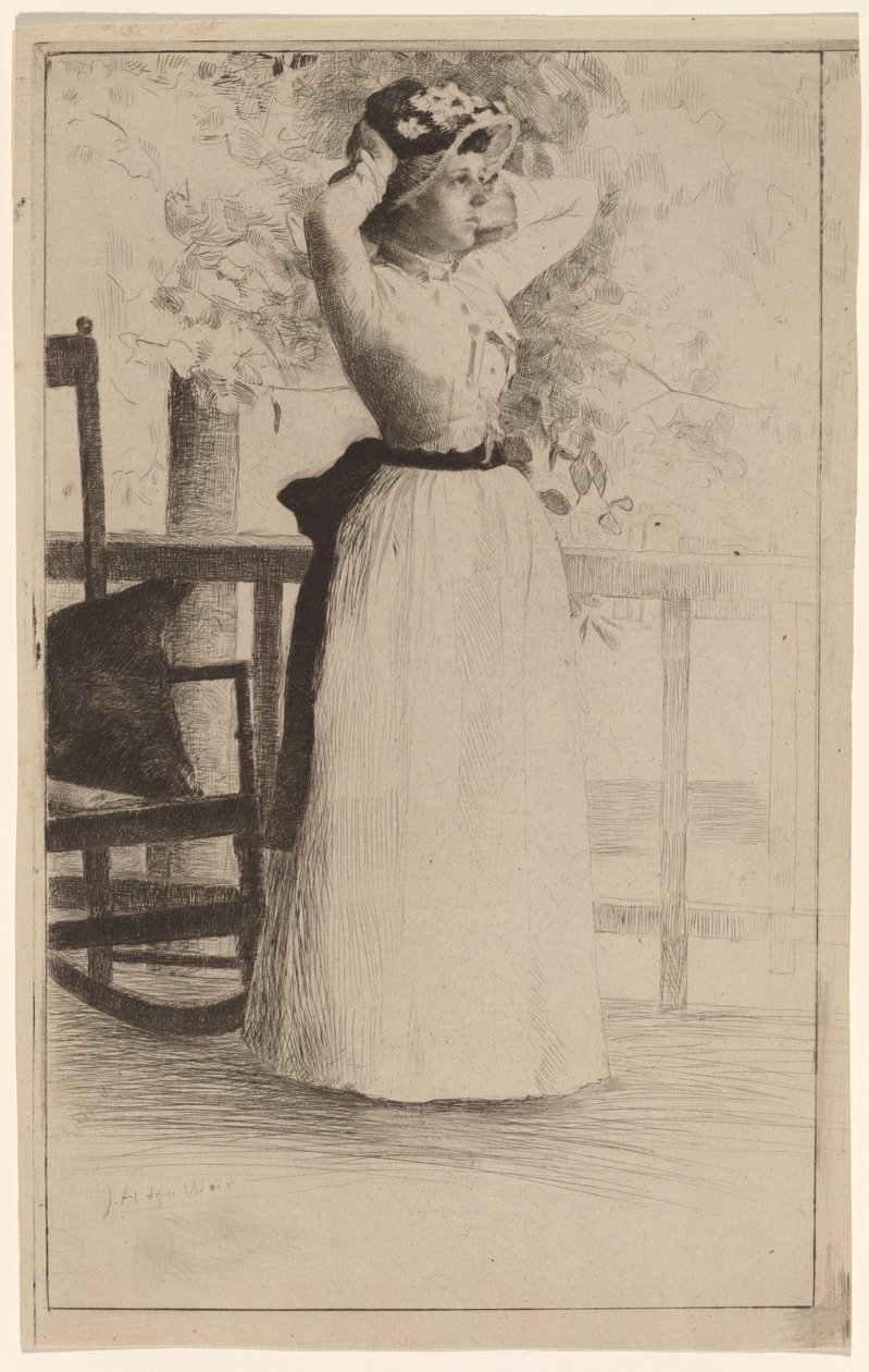 Miss Hoe portréja alkotó: Julian Alden Weir