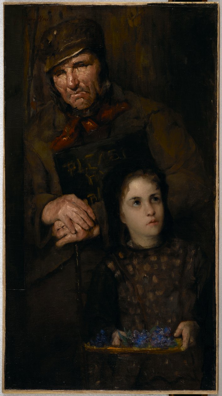 A virágárus, 1879 körül alkotó: Julian Alden Weir