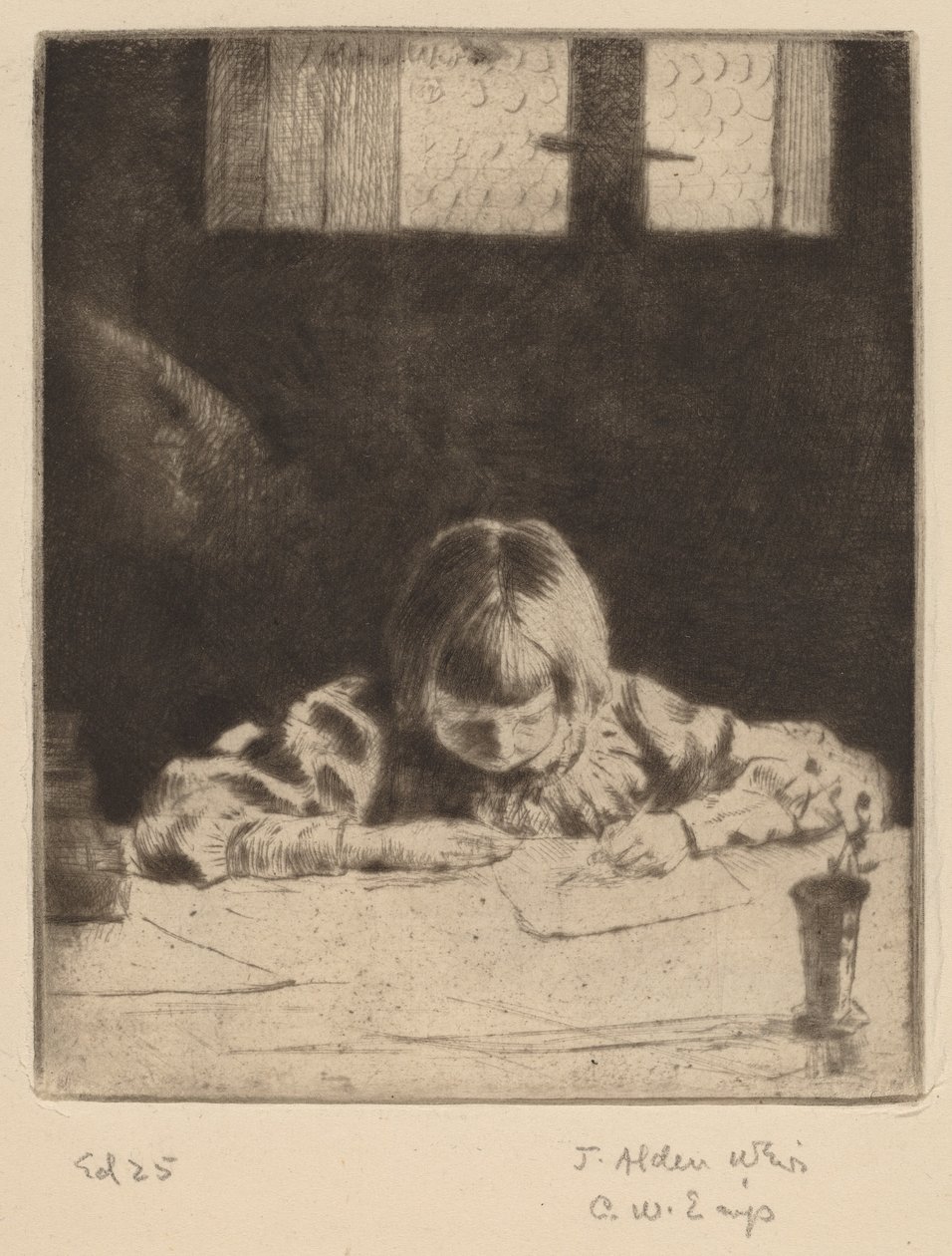 A kis diák, 1890. alkotó: Julian Alden Weir