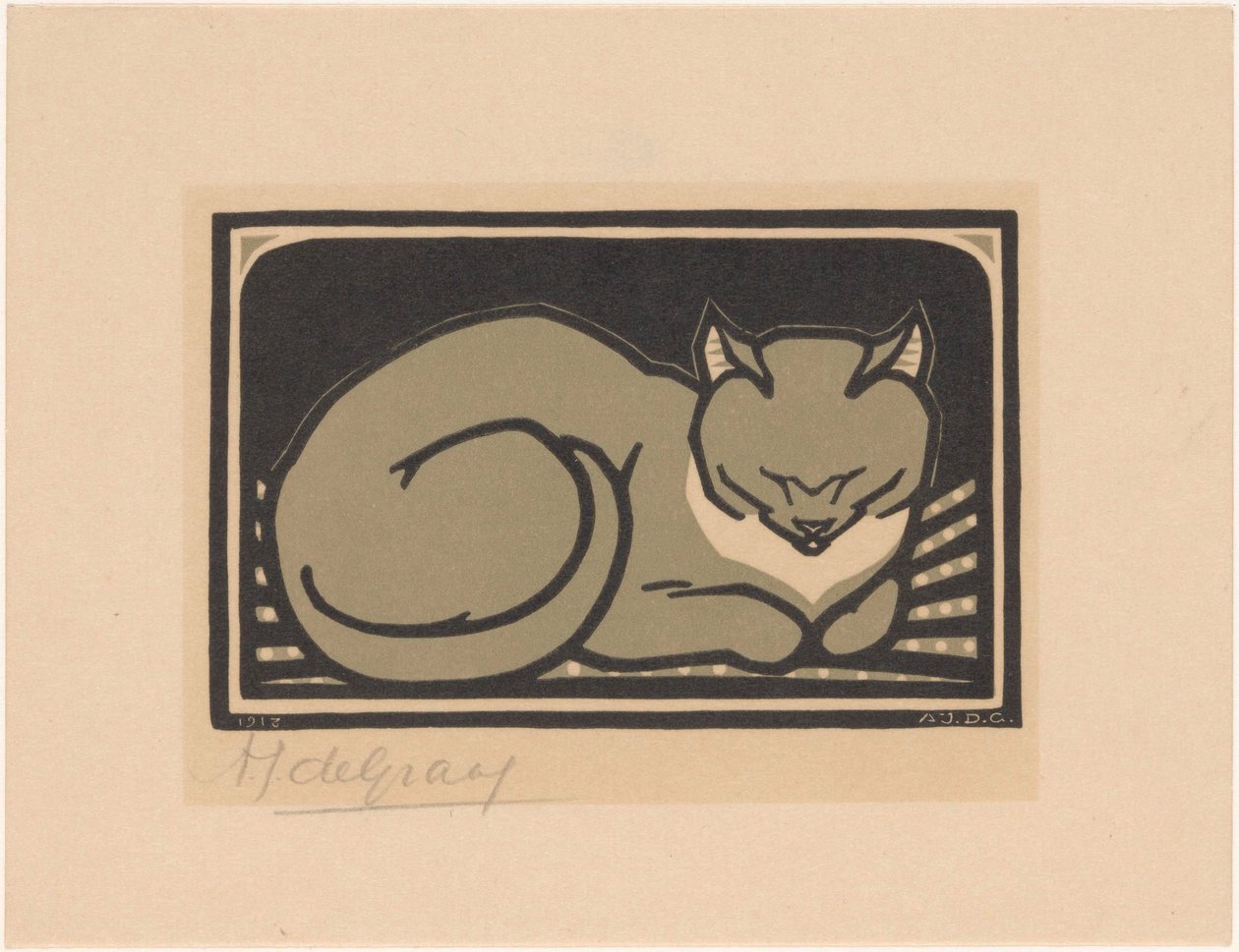 alvó macska alkotó: Julie de Graag (signed by artist)