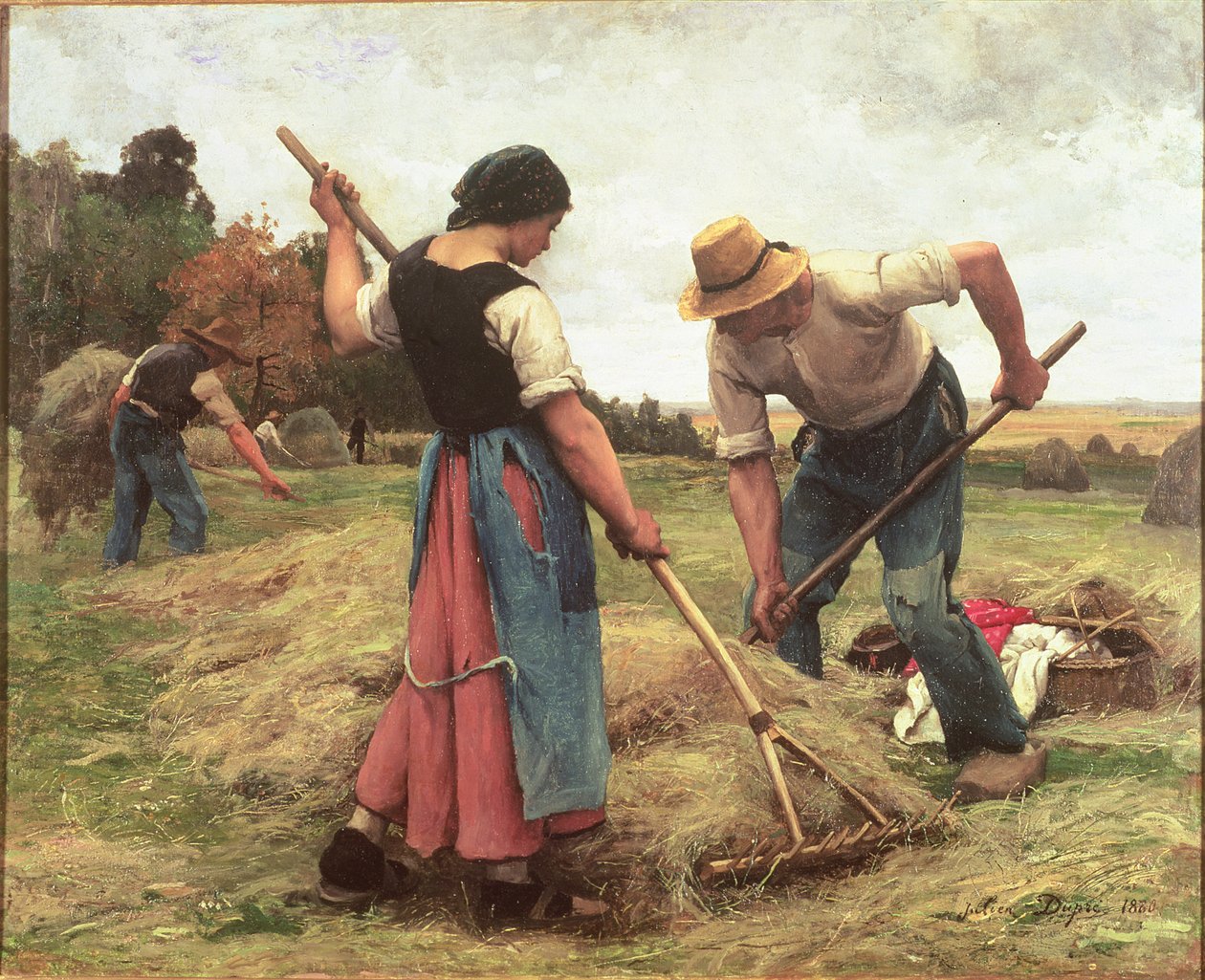 Szénakészítés, 1880 (vászontábla) alkotó: Julien Dupre