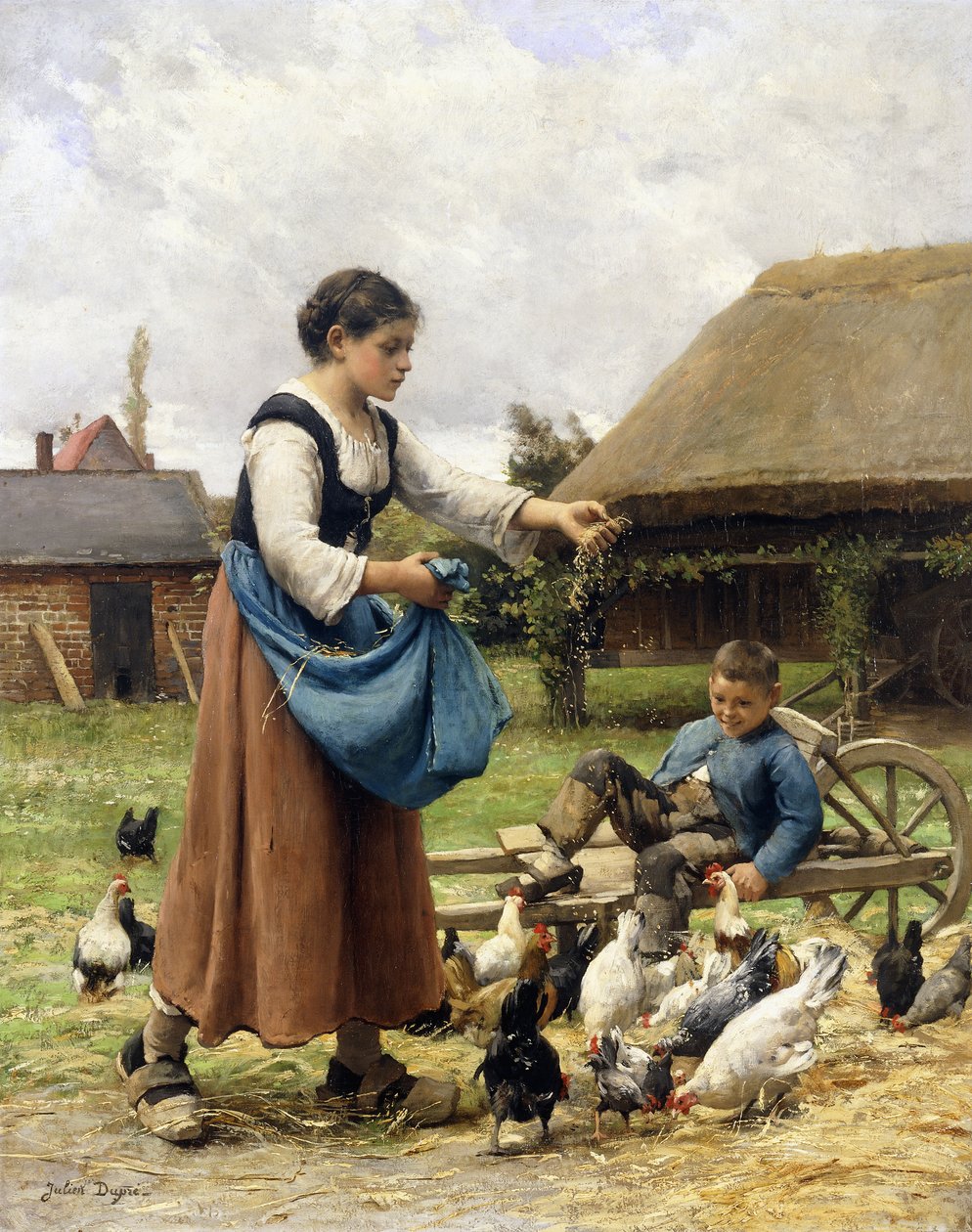 A tanya udvarán, alkotó: Julien Dupre