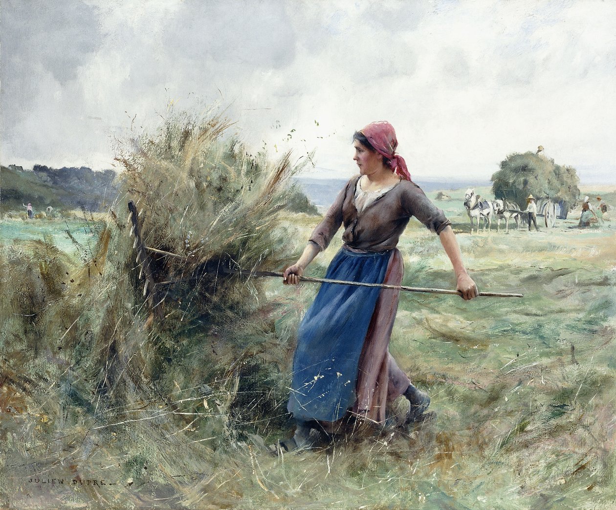 Paraszt és széna, alkotó: Julien Dupre