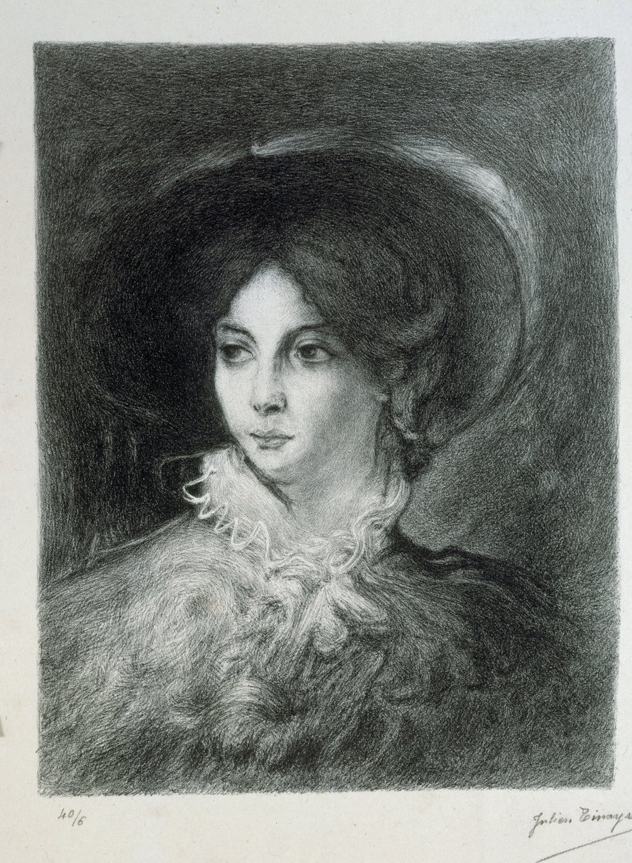George Sand portréja. alkotó: Julien Tinayre