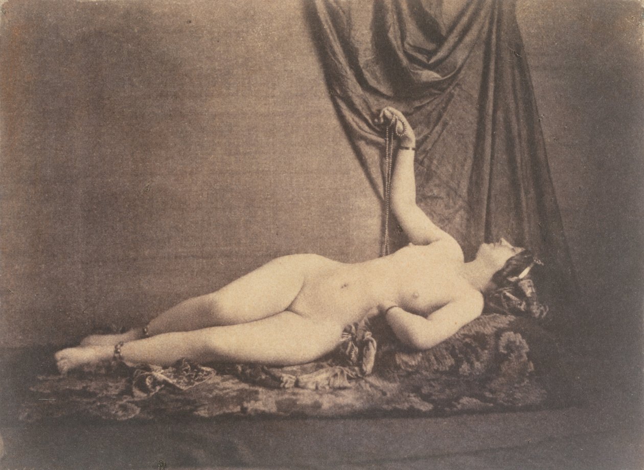 [Fekvő női akt], kb. 1853. alkotó: Julien Vallou de Villeneuve