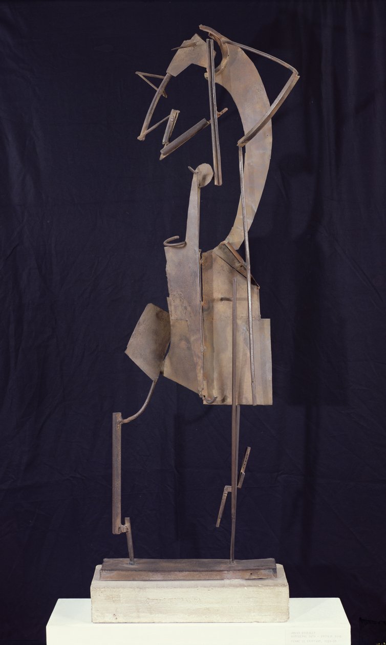 Haját rendező nő, 1929-30 (fém) alkotó: Julio Gonzalez