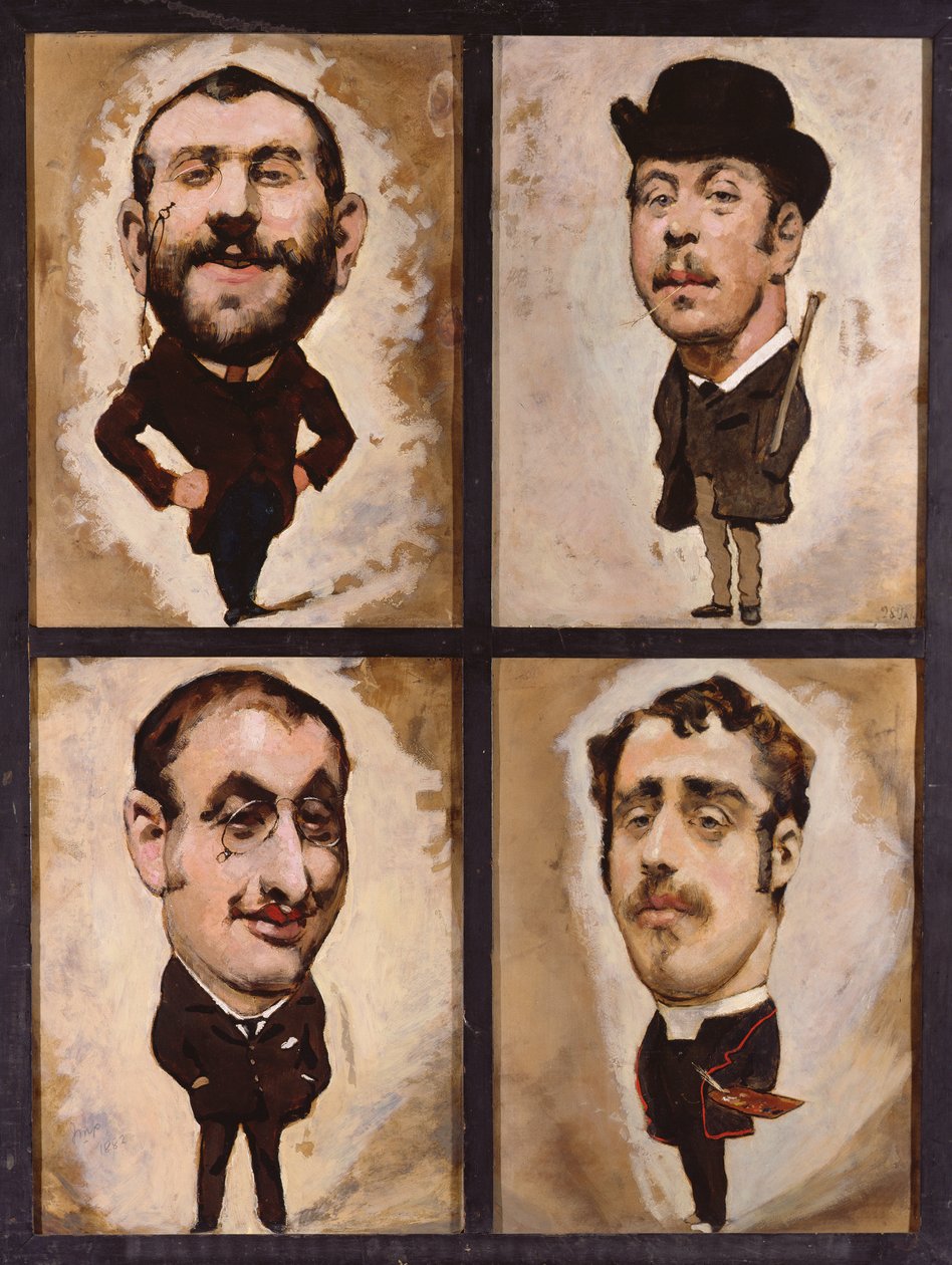 Négy karikatúra, 1882-83 alkotó: Julius Mandes Price