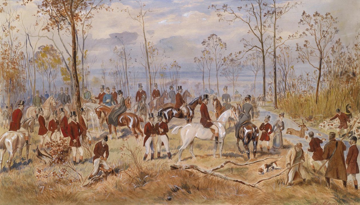 Rókavadászat, c. 1890 alkotó: Julius Blaas von