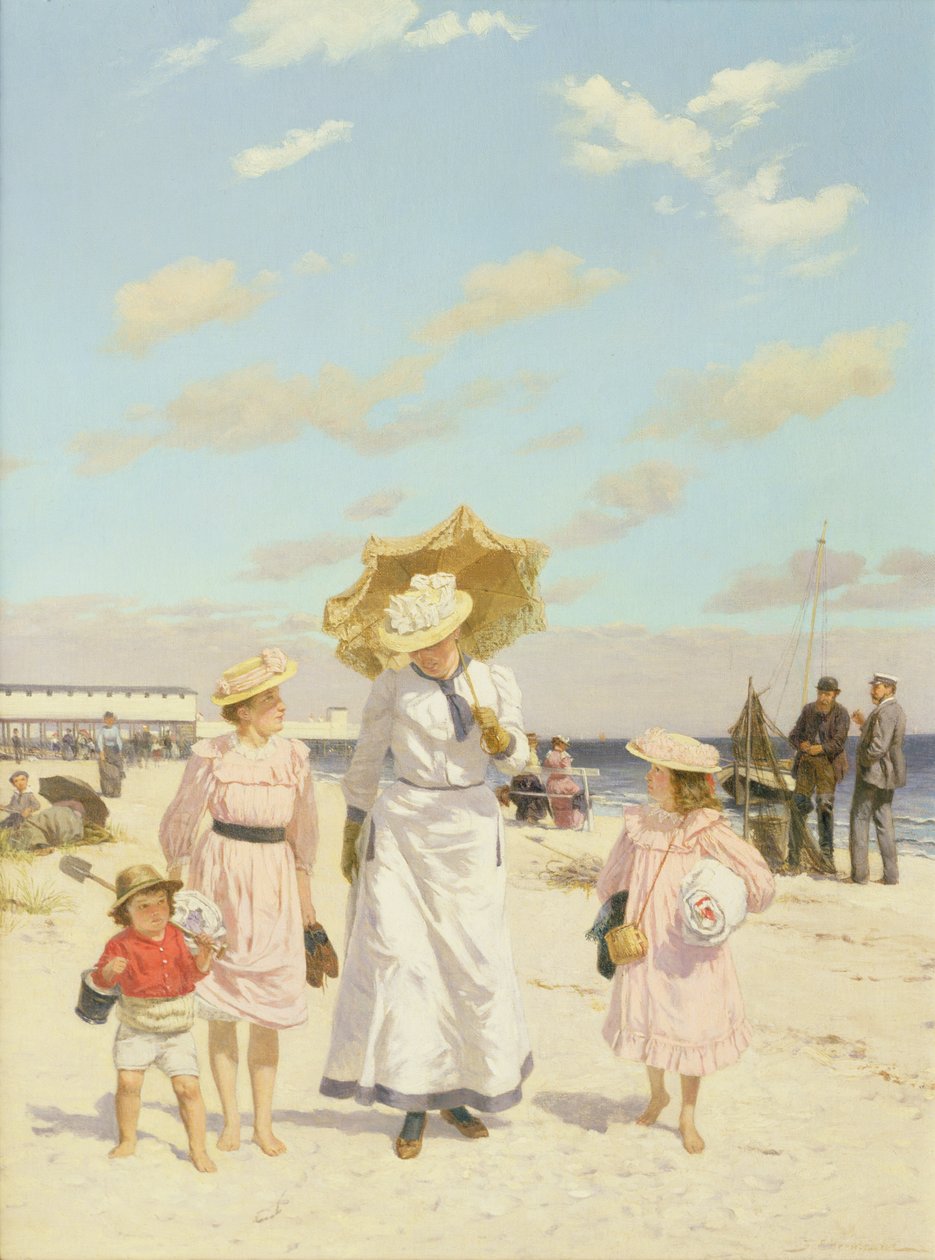 On the Sands, 1900 körül (olaj, vászon) alkotó: Julius Ehrentraut