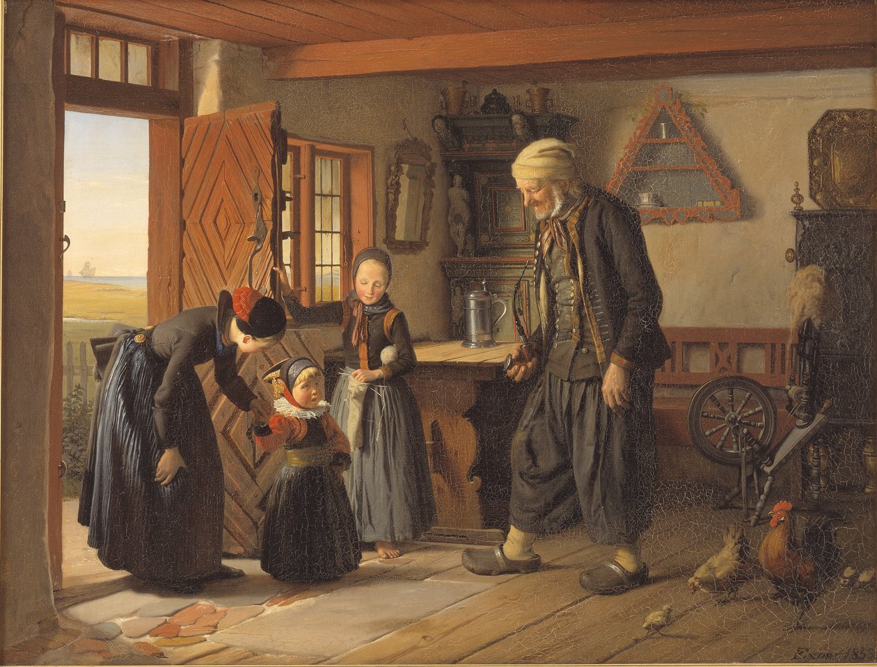 Nagypapa látogatása alkotó: Julius Exner