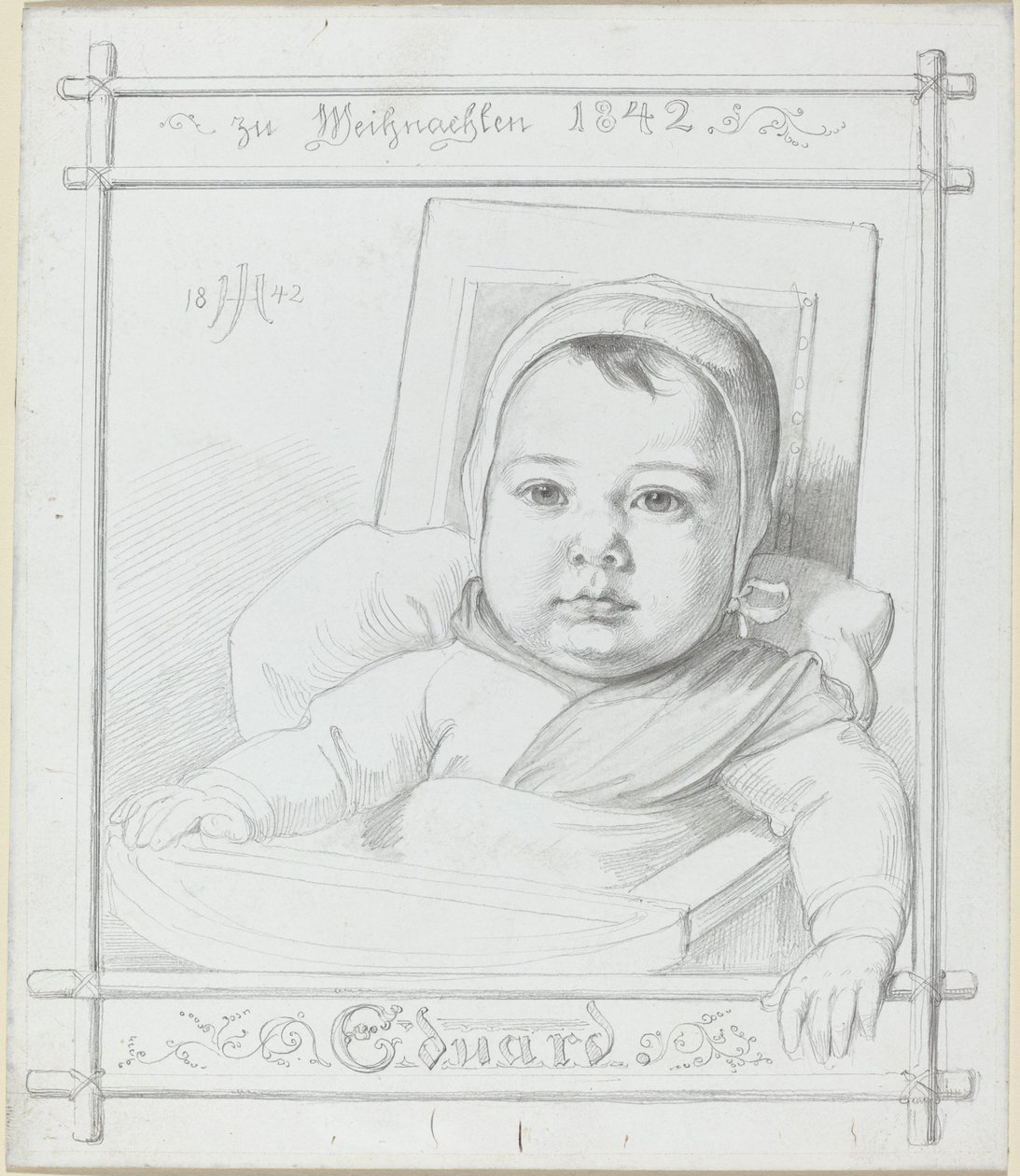 Eduard, a művész kisfia alkotó: Julius Hubner