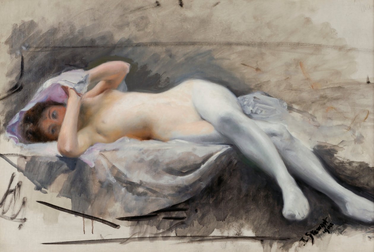 Fekvő akt, 1909. alkotó: Julius Leblanc Stewart