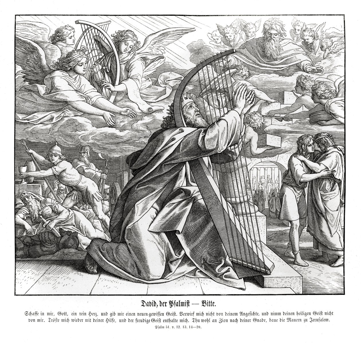 Zsoltárok – könyörgés alkotó: Julius Schnorr von Carolsfeld