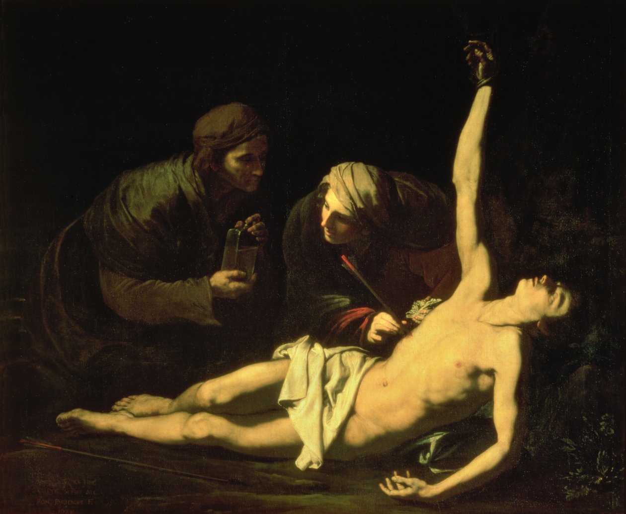 Szent Sebestyén Szent Irén részvételével, 1628 alkotó: Jusepe de Ribera