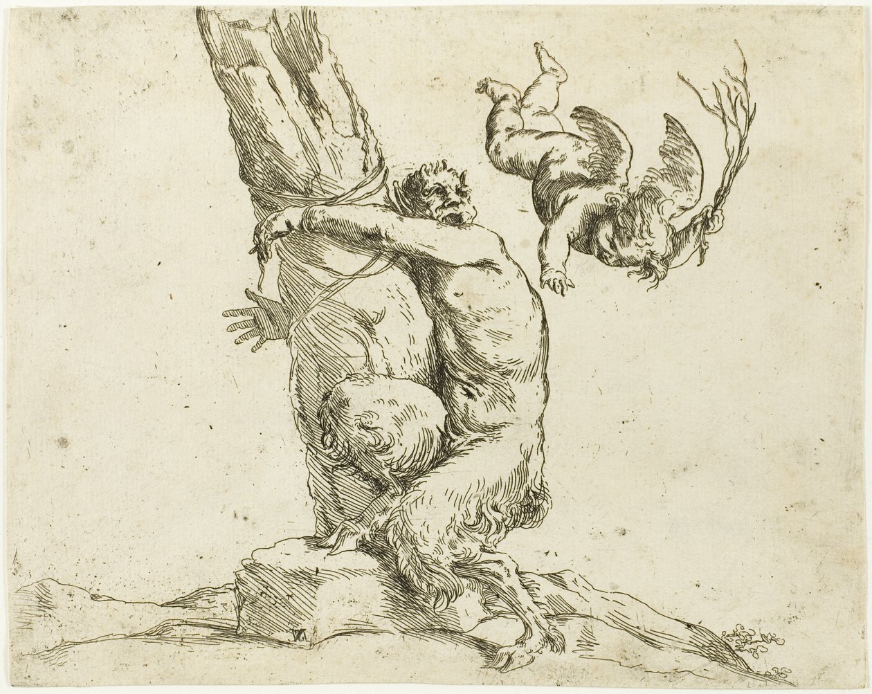 Ámor megbüntet egy szatírt alkotó: Jusepe de Ribera