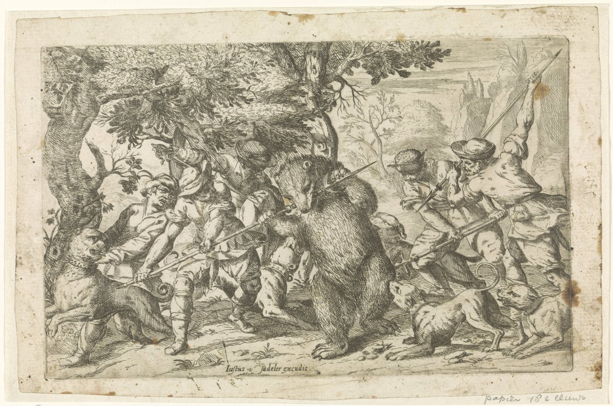 Medvevadászat alkotó: Justus Sadeler (possibly)