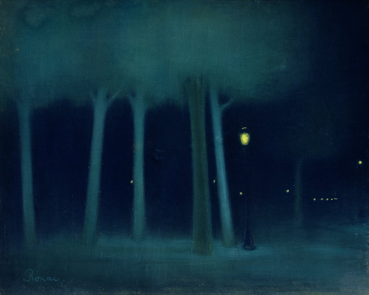 A Park at Night, 1892-95 (pasztell, vászon) alkotó: József Rippl Rónai