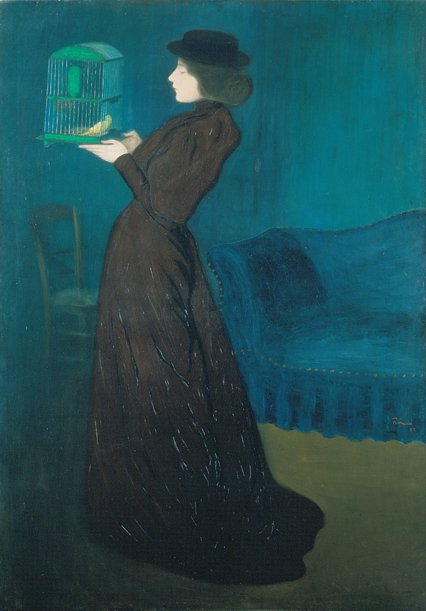 Nő madárkalitkával alkotó: József Rippl Rónai