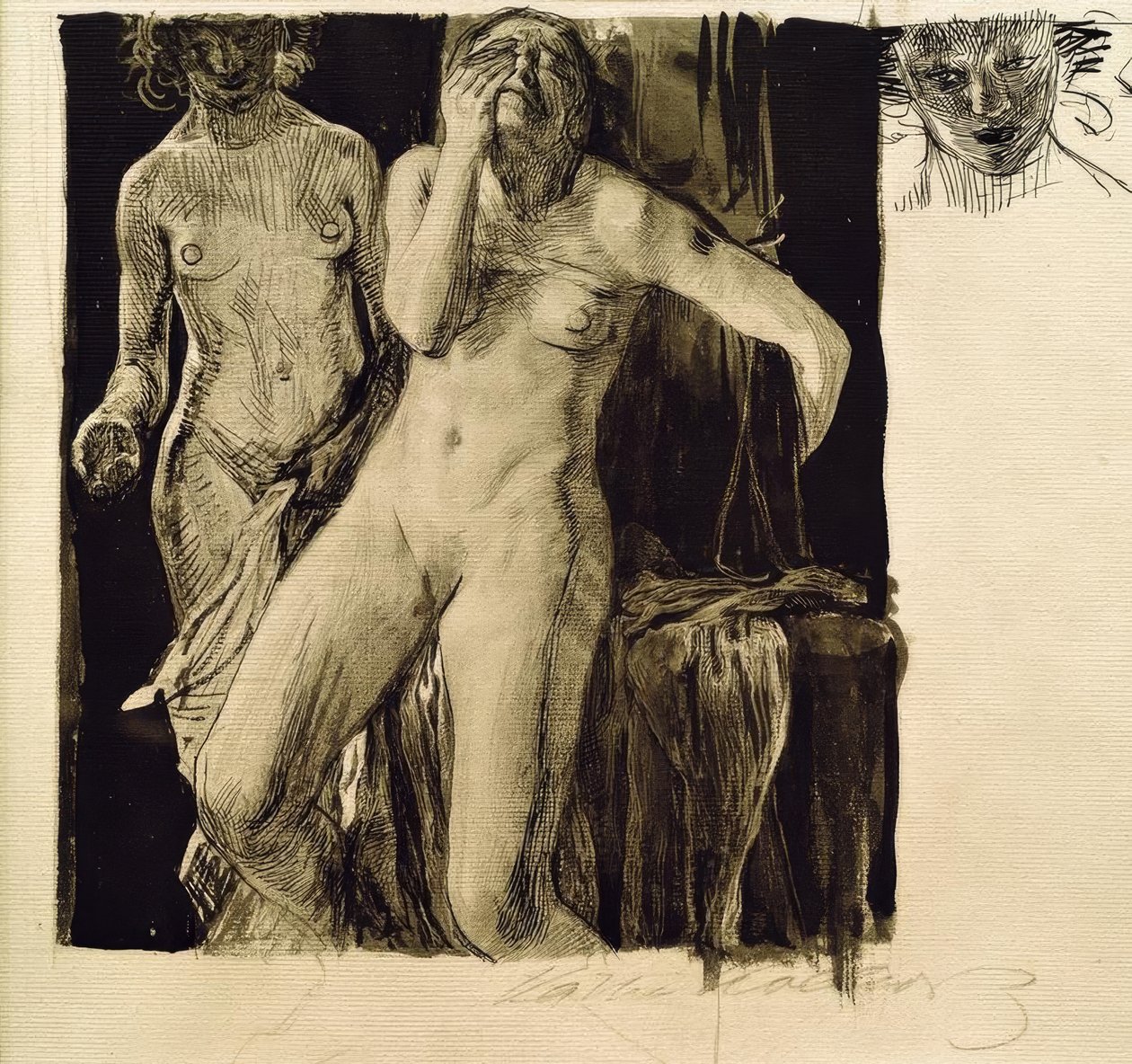 Akt tanulmány egy életre alkotó: Käthe Kollwitz