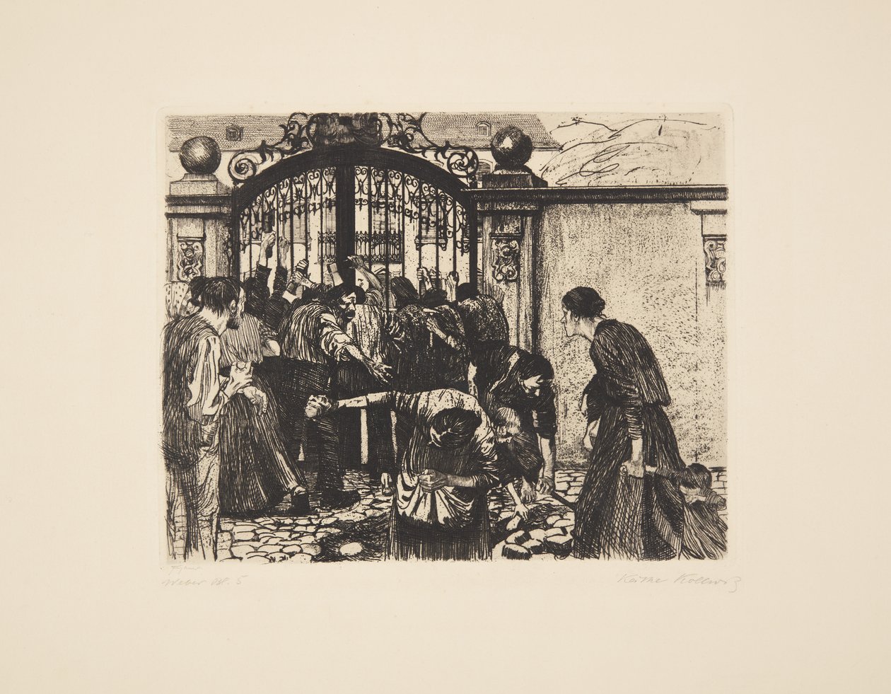 Takácsok lázadása – vihar alkotó: Käthe Kollwitz