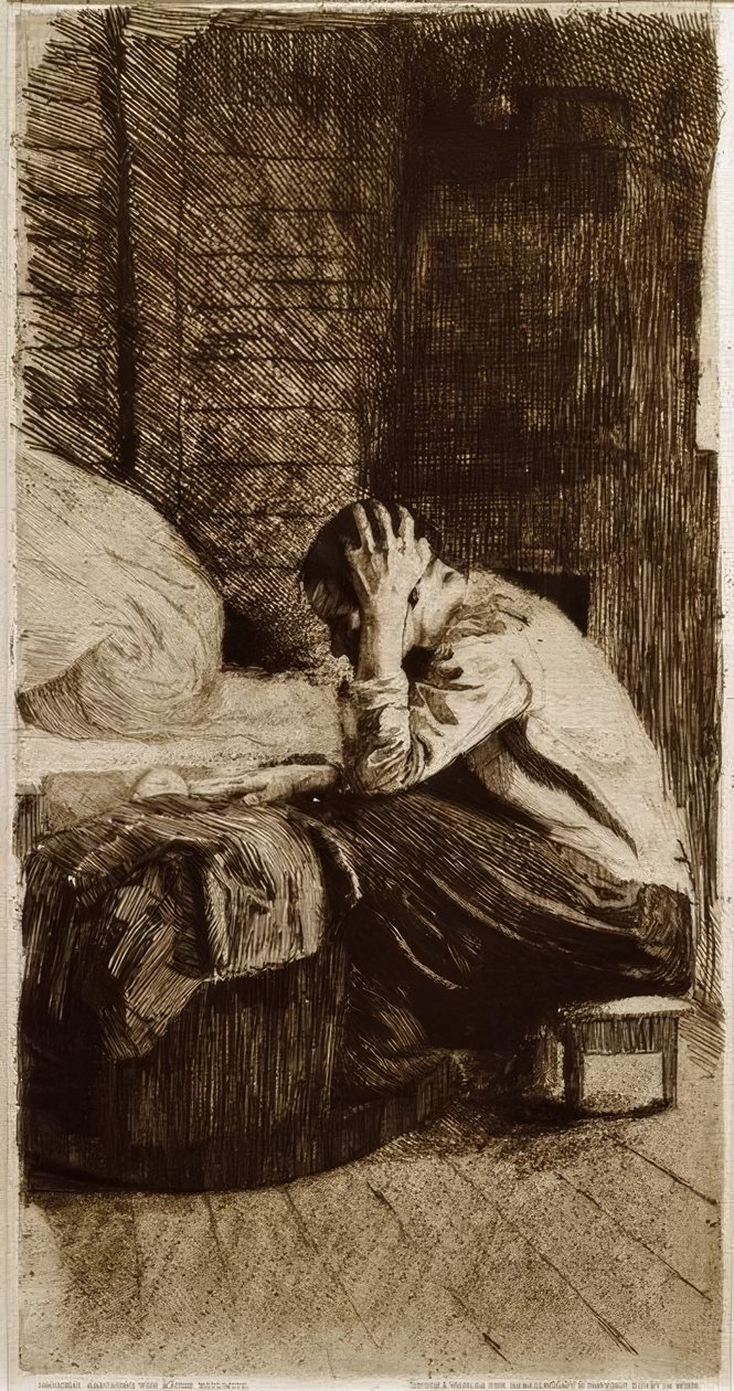 Nő a bölcsőben alkotó: Käthe Kollwitz