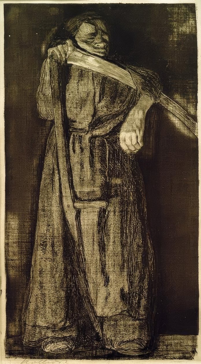 Nő a kaszával alkotó: Käthe Kollwitz