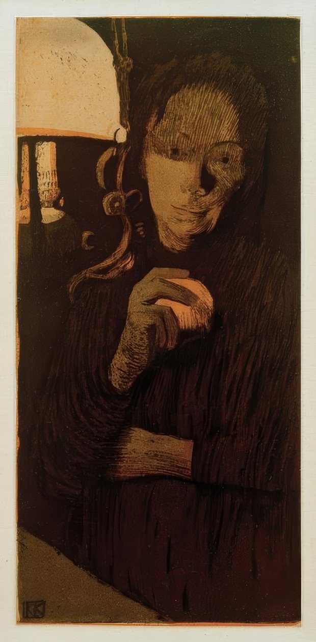 Käthe Kollwitz, narancssárga nő / 1901 alkotó: Käthe Kollwitz