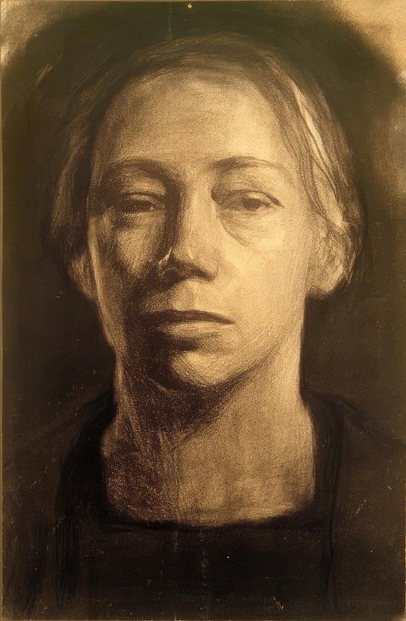Käthe Kollwitz, önarckép, 1904 alkotó: Käthe Kollwitz