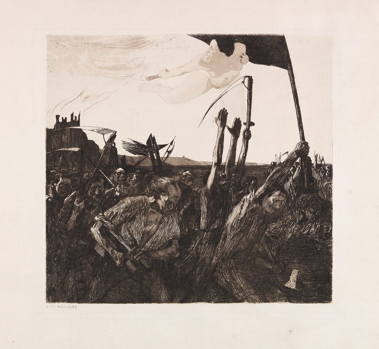 Lázadás, 1899. alkotó: Käthe Kollwitz