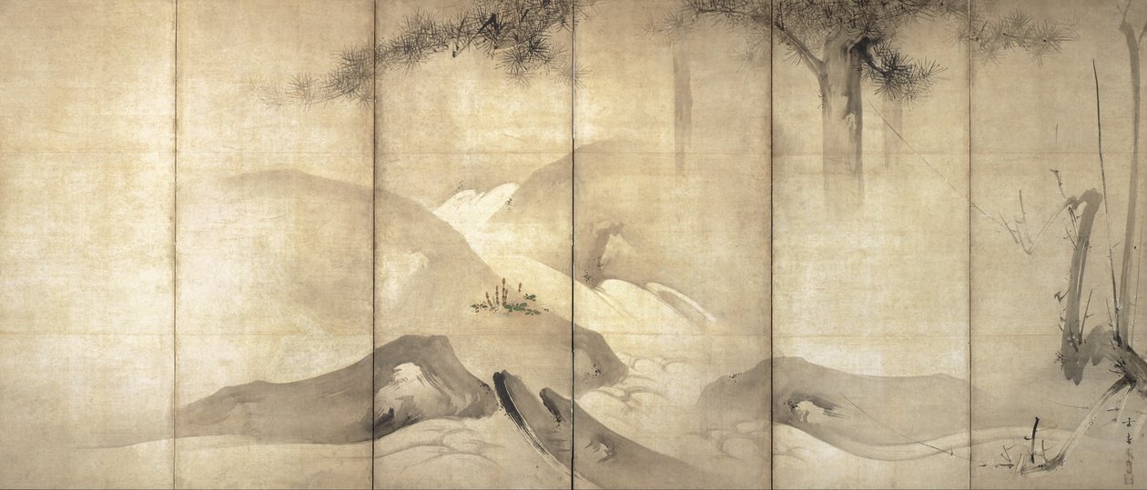 Fenyő és szilva a Holdfényben alkotó: Kaiho Yusho
