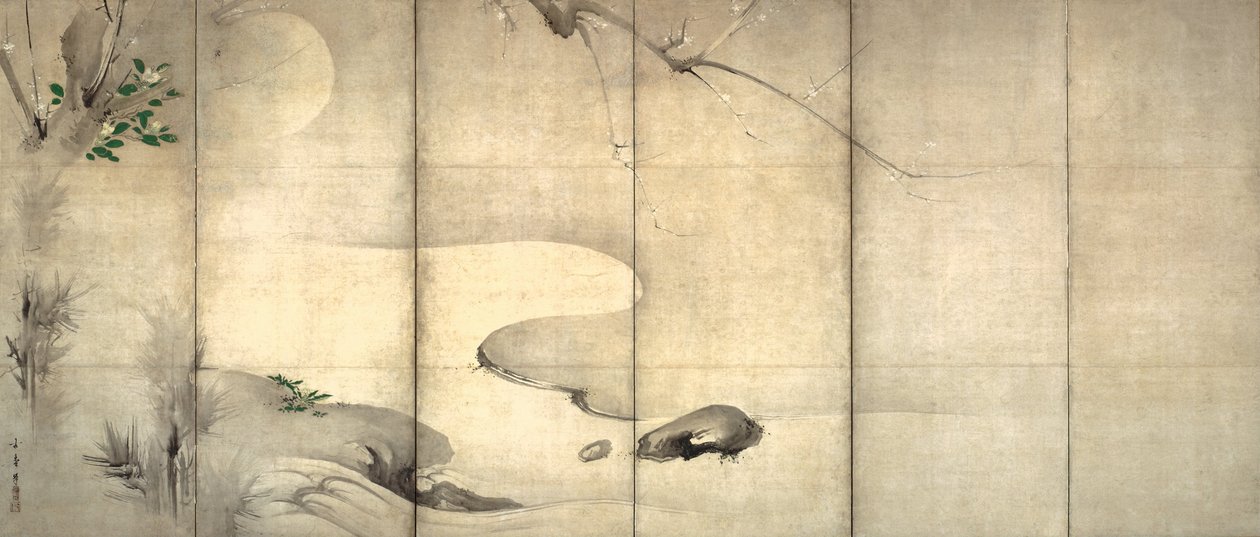 Fenyő és szilva a Holdfényben alkotó: Kaiho Yusho