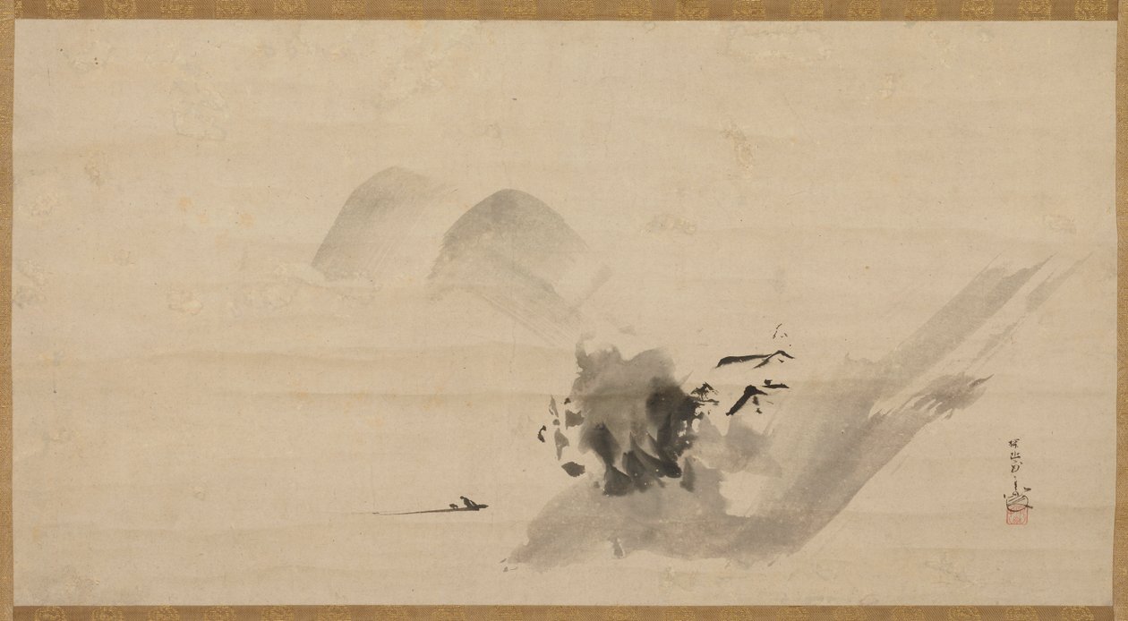 Táj, Edo-korszak, 17. század. alkotó: Kanō Tan’yū