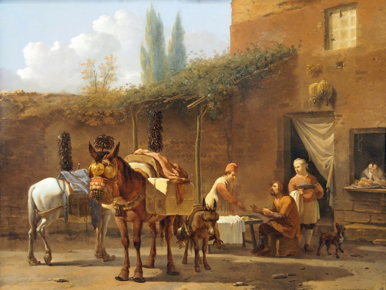 Muléterek egy fogadóban alkotó: Karel Dujardin