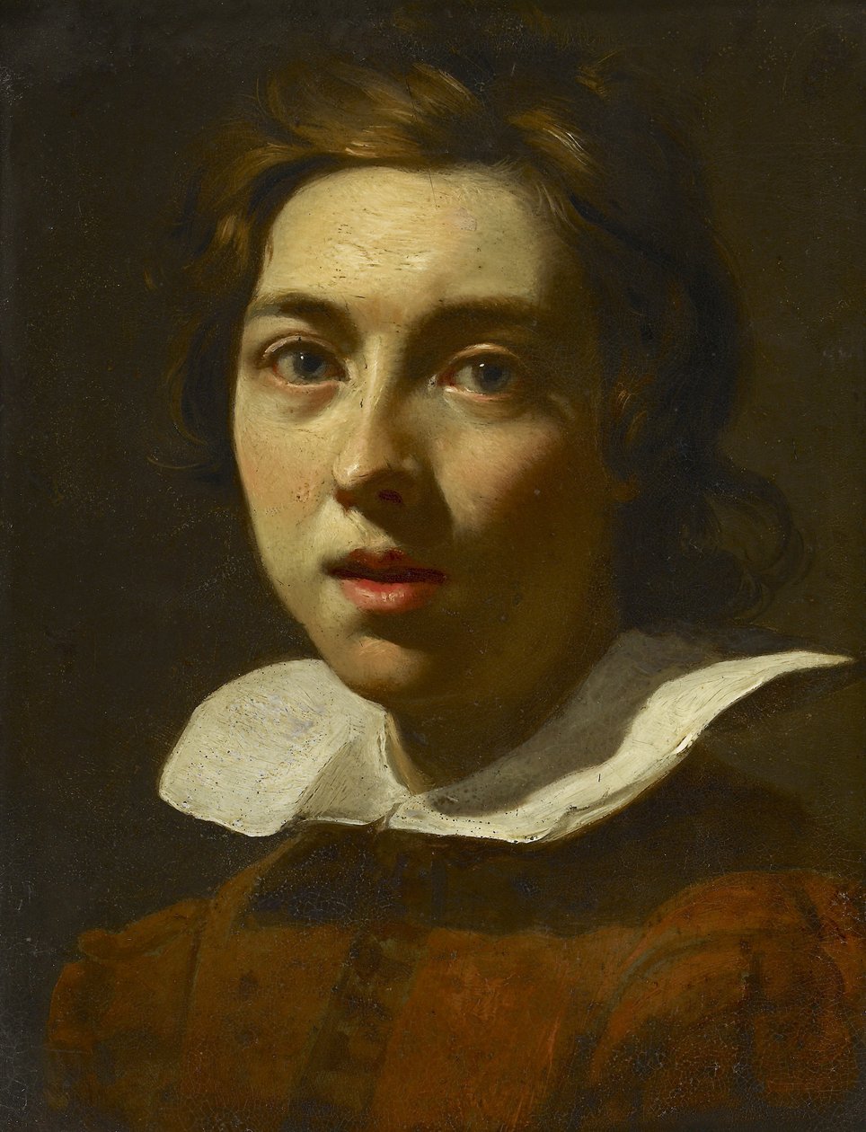 Fiatal férfi portréja (olaj, réz) alkotó: Karel Dujardin