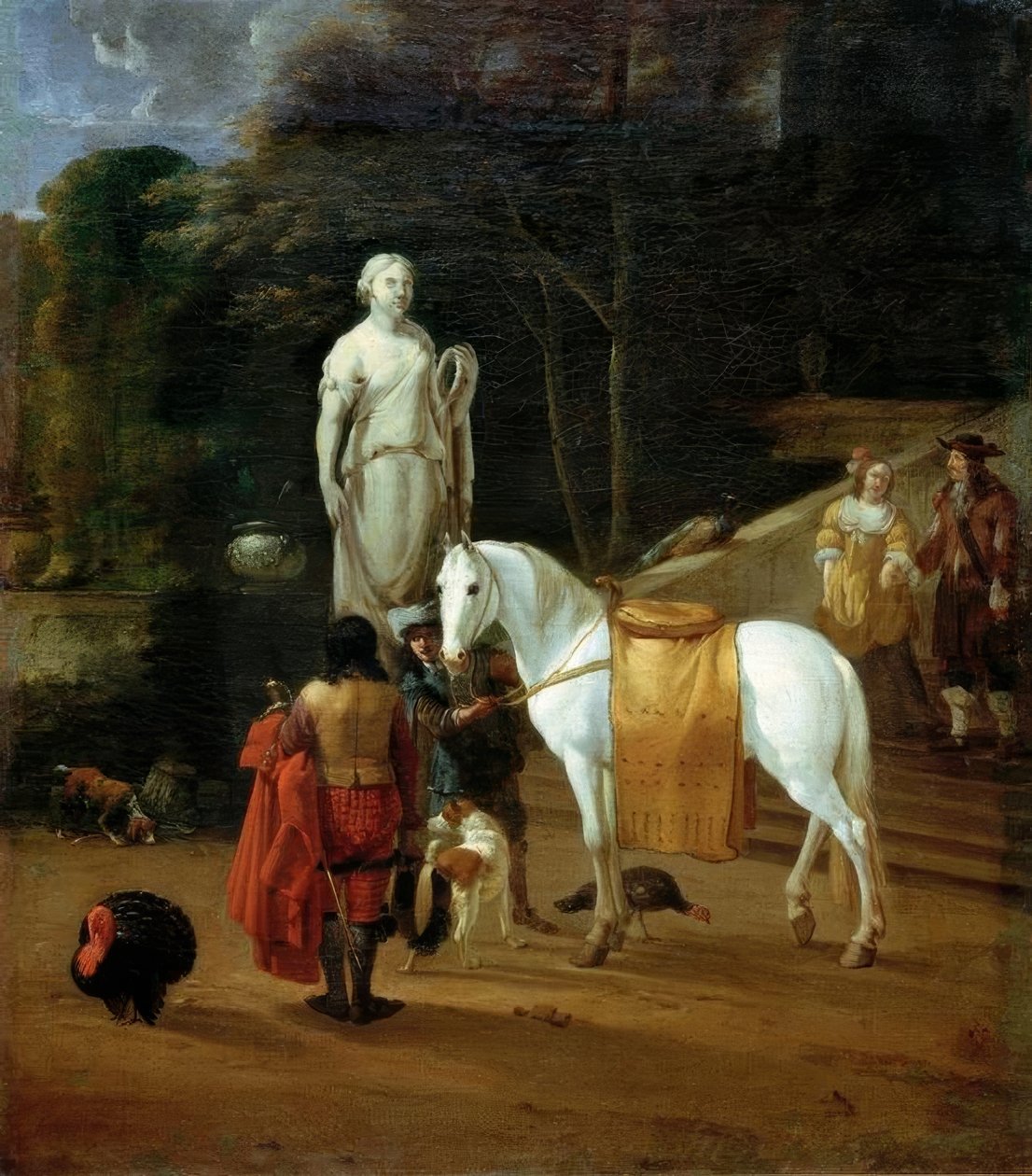 Búcsú a palota előtt alkotó: Karel Dujardin