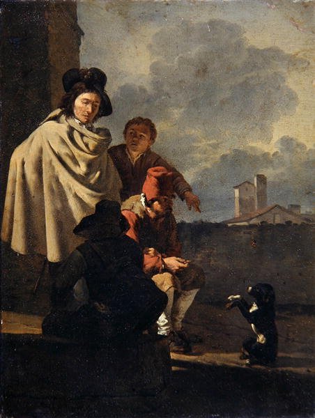Olaszok kutyával alkotó: Karel Dujardin