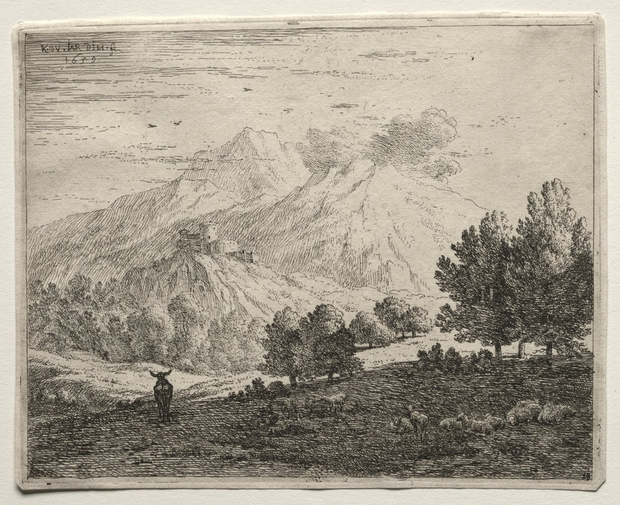 A Négy Hegy. alkotó: Karel Dujardin