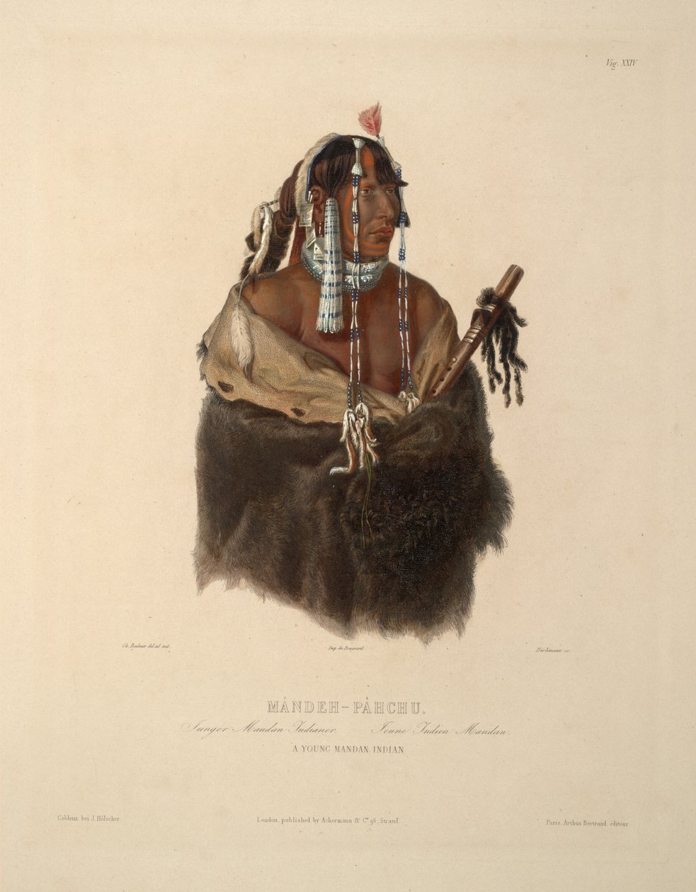 Mandeh-Pahchu Egy fiatal mandán indián alkotó: Karl Bodmer