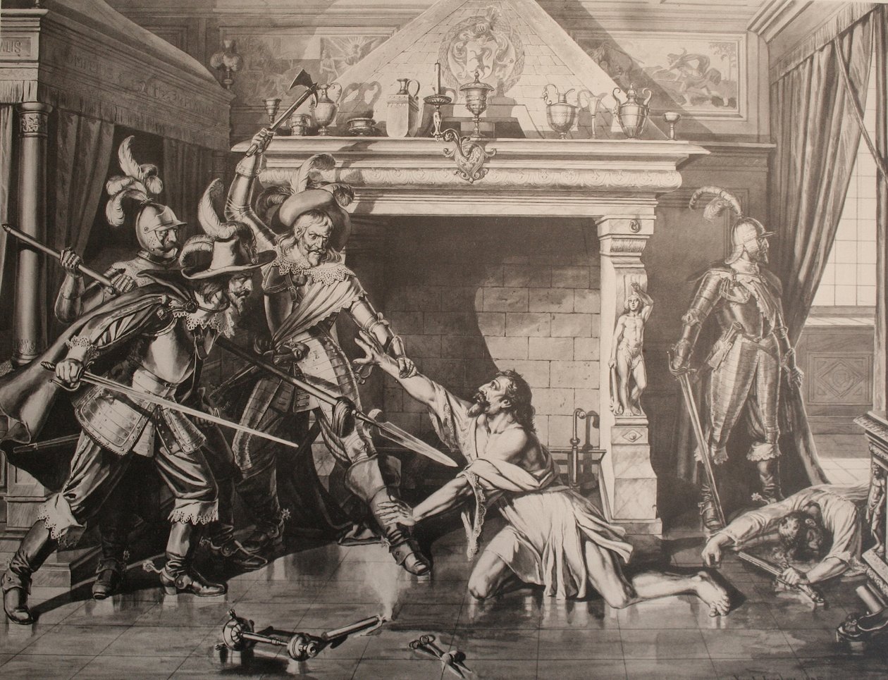 Pompeius Planta meggyilkolása alkotó: Karl Jauslin