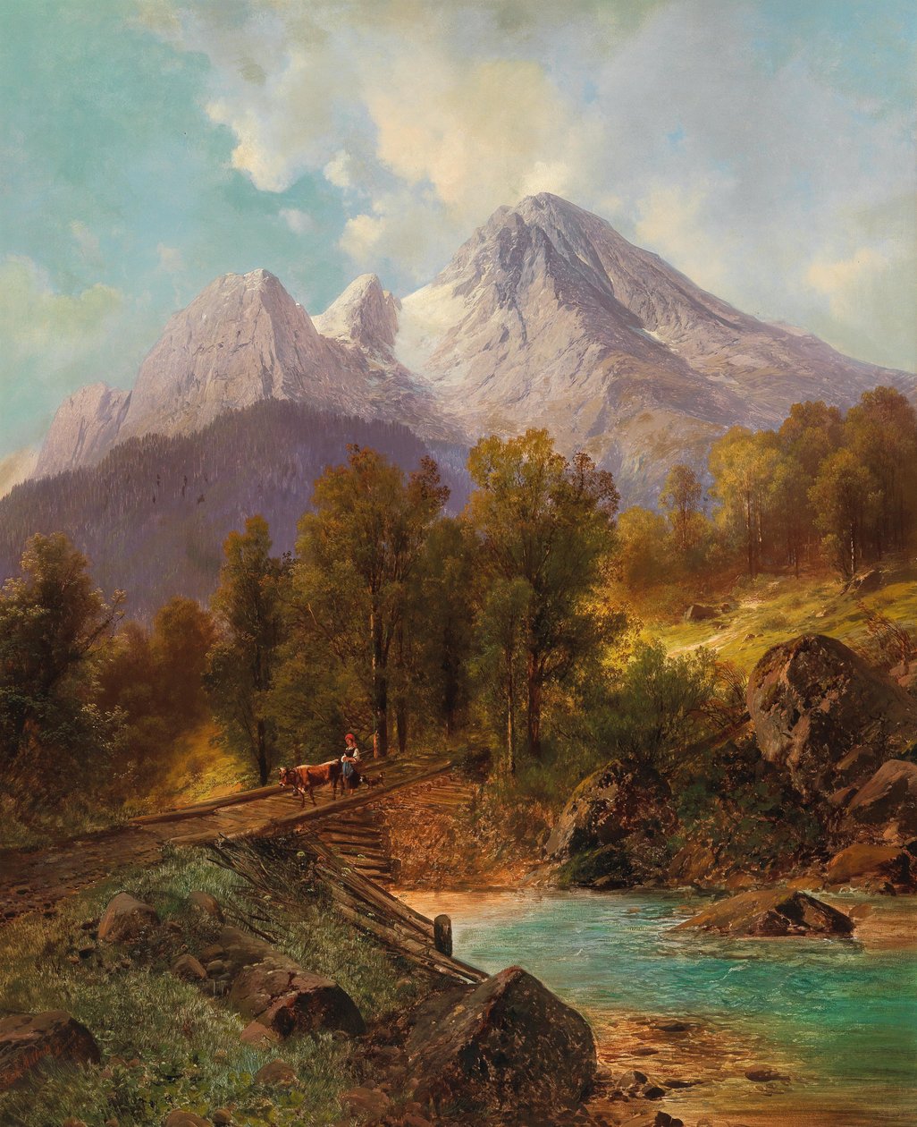 A Watzmann Berchtesgaden közelében alkotó: Karl Millner