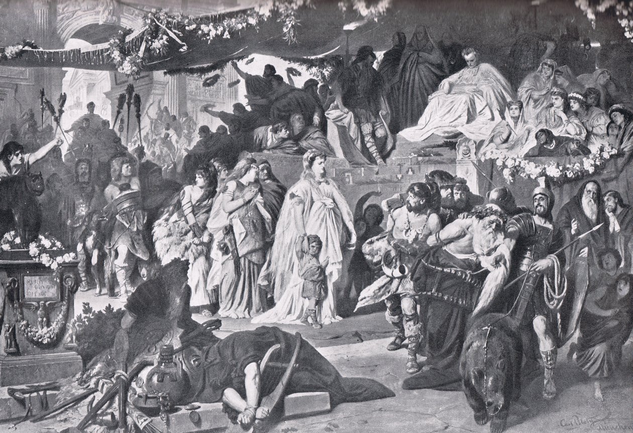 Thusnelda Germanicus diadalán alkotó: Karl Theodor von Piloty