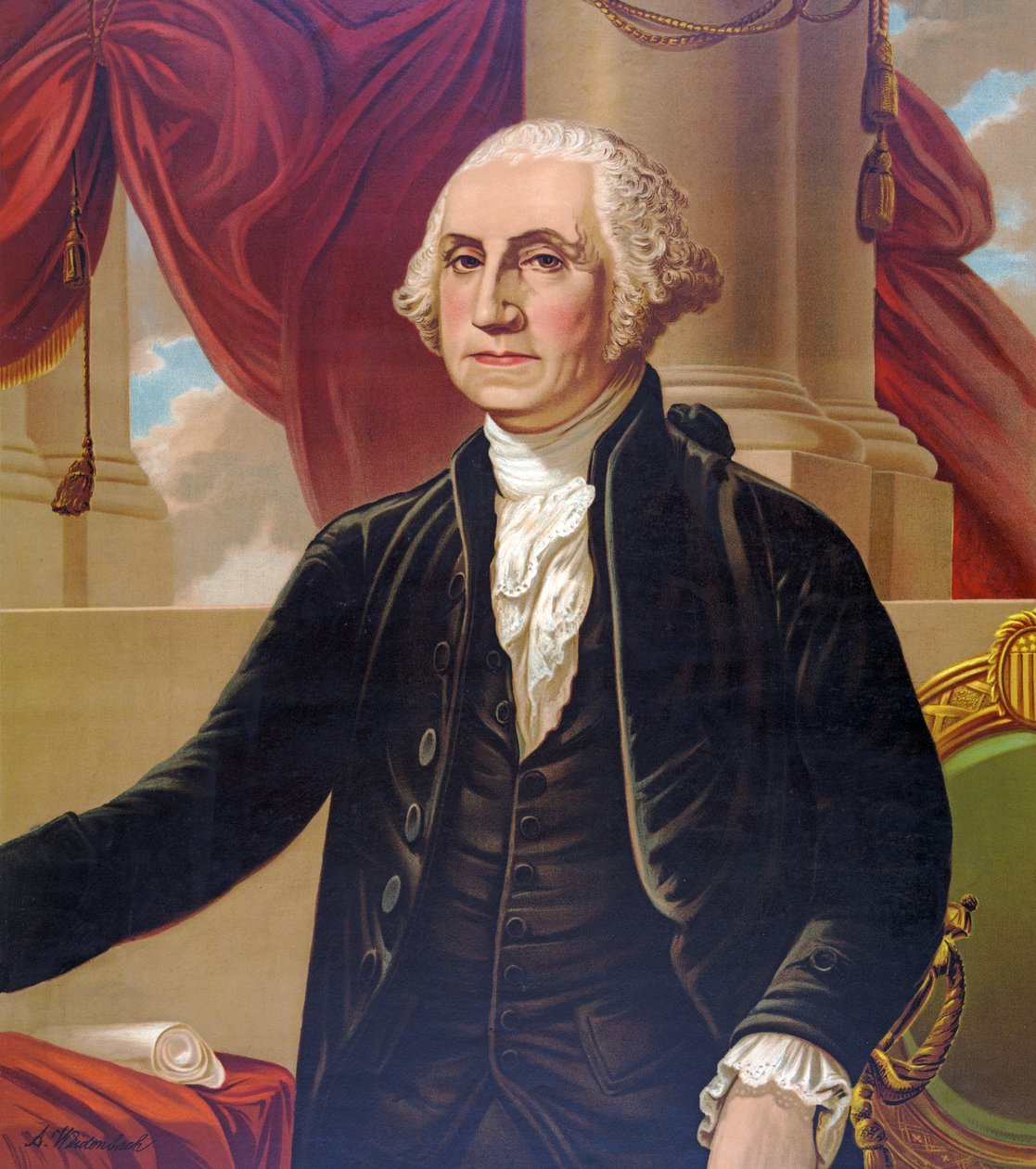 George Washington, pub. 1876 körül alkotó: Karl Augustus Weidenbach