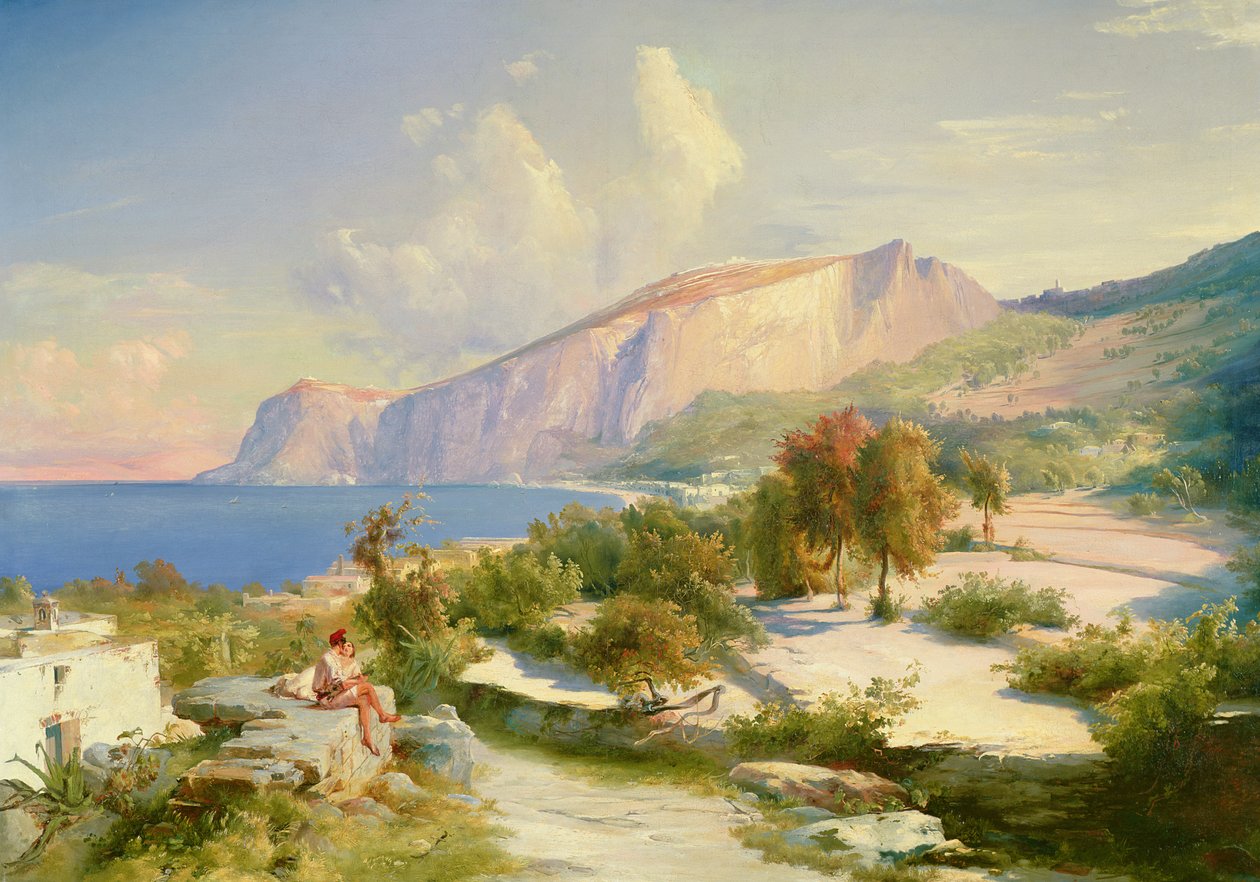 A Marina Grande, Capri, 1829 körül alkotó: Carl Blechen