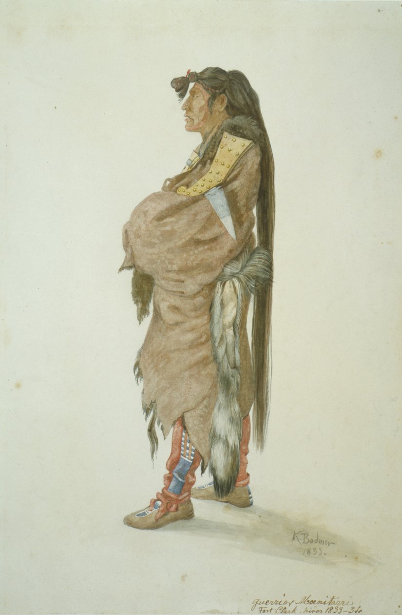 Ahsch? Psa Masihichsi, egy hidatsa férfi alkotó: Karl Bodmer