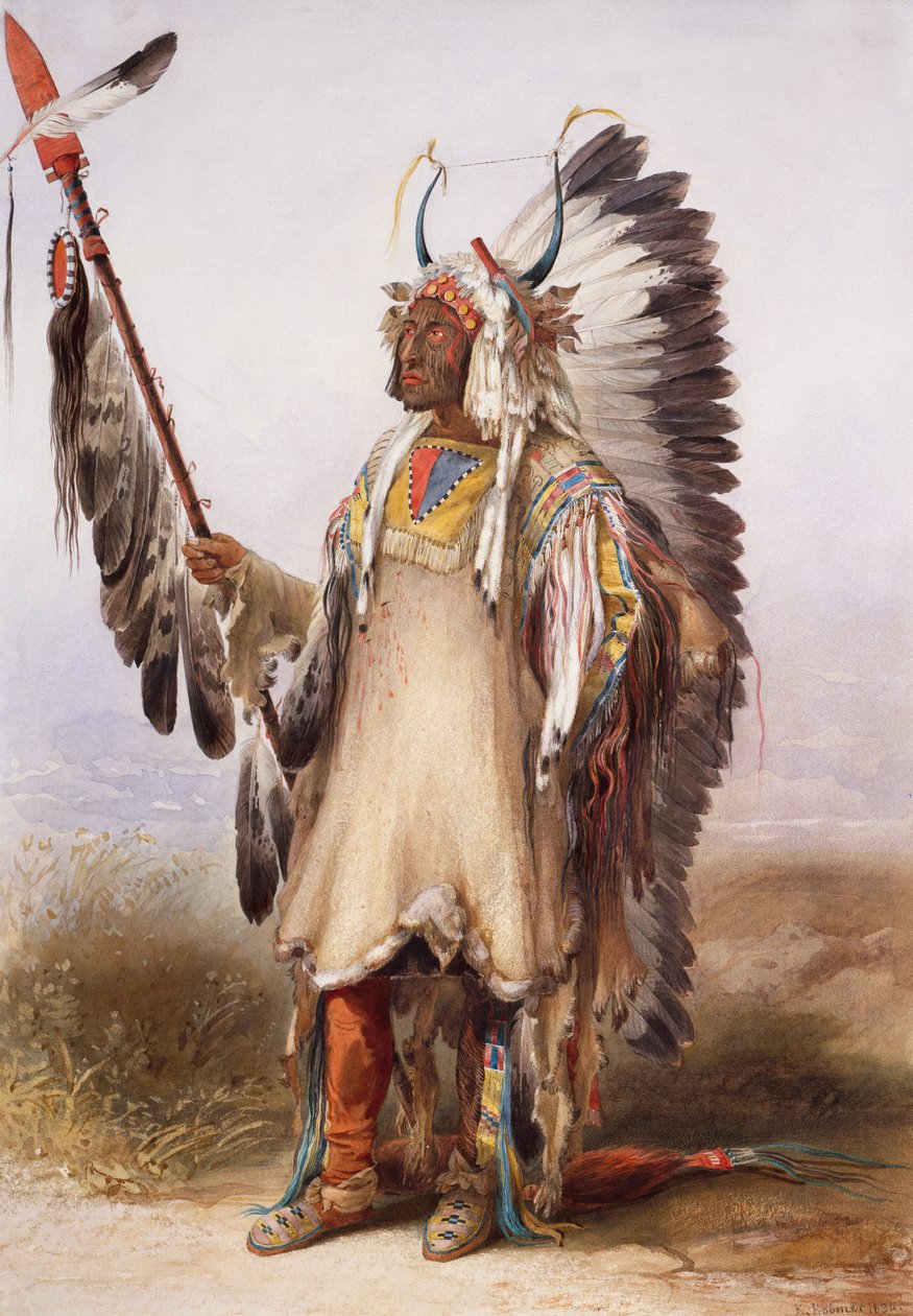 Mató-Tópe, Mandan főnök alkotó: Karl Bodmer
