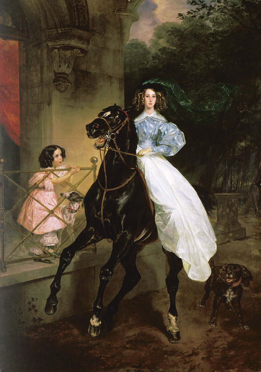 Orosz: "Lovasasszony" Lovasasszony alkotó: Karl Bryullov
