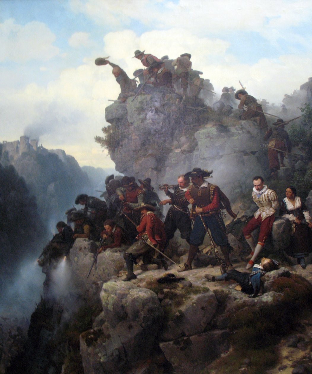 Puskás hágót véd alkotó: Carl Friedrich Lessing
